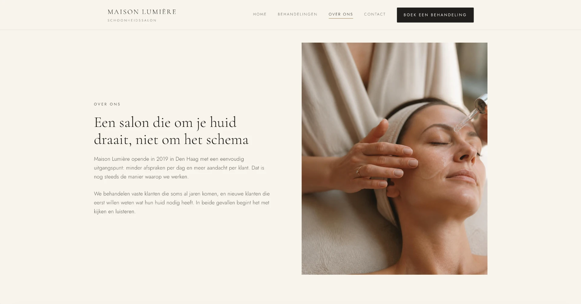 Over ons-pagina van Maison Lumière