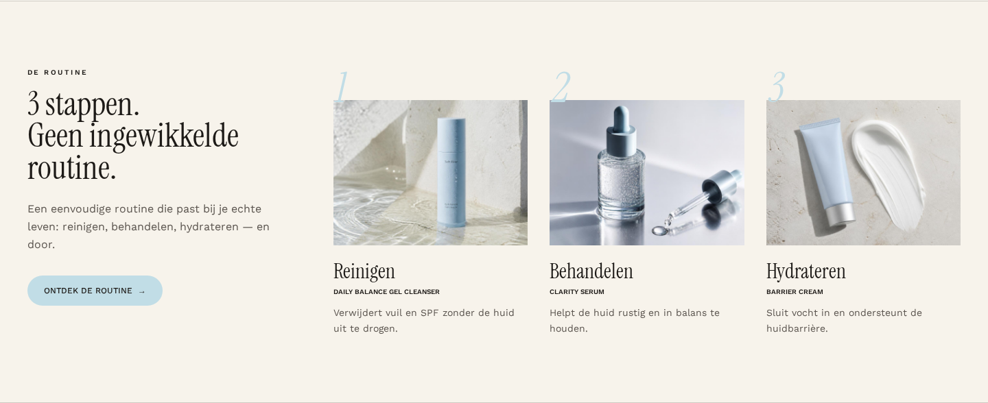 Driestappenroutine van Soft Hour